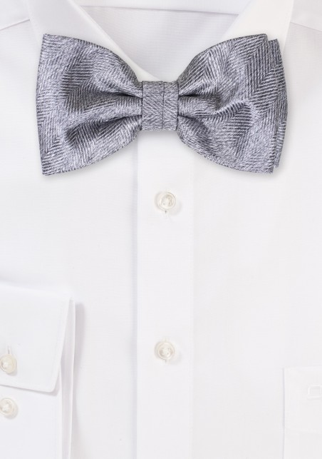 Herringbone Bowtie in Dolphin Gray