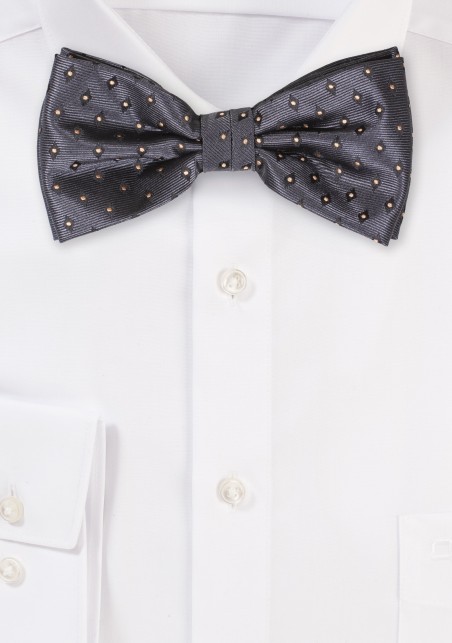 Diamond Check Bow Tie in Slate