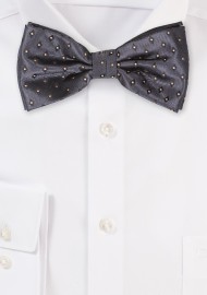 Diamond Check Bow Tie in Slate