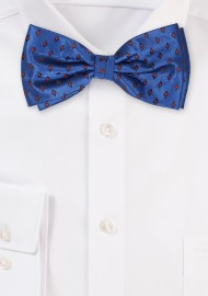 Diamond Check Bow Tie in Neptune Blue