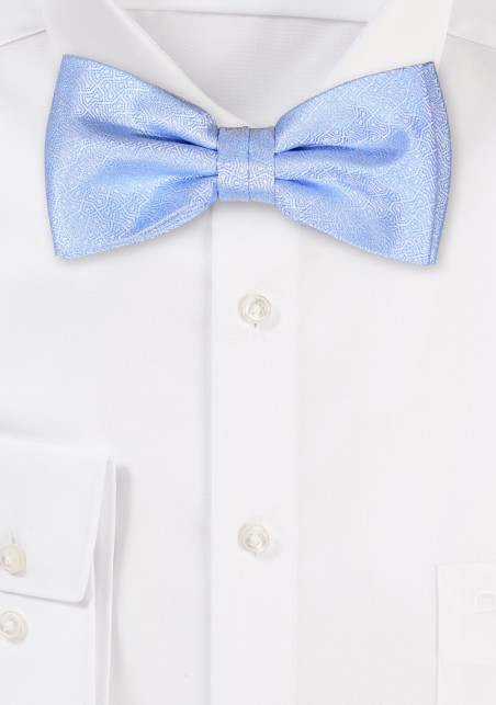 Geo Check Bowtie in Light Blue