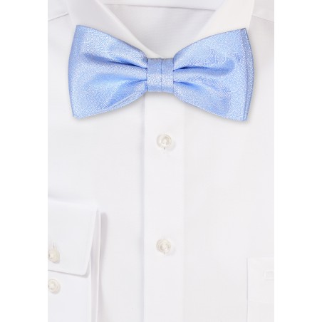 Geo Check Bowtie in Light Blue
