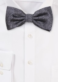 Linen Texture Bowtie in Graphite Gray