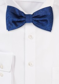 Royal Sapphire Linen Textured Bowtie