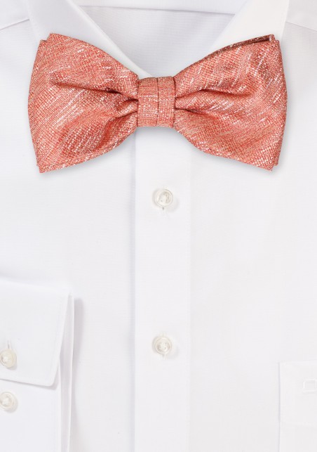 Linen Textured Bowtie in Sundial Orange