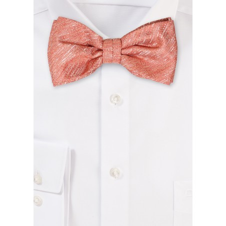 Linen Textured Bowtie in Sundial Orange