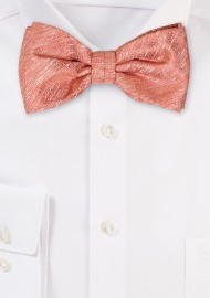 Linen Textured Bowtie in Sundial Orange