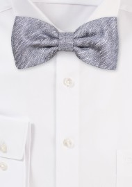 Linen Textured Bowtie in Gray