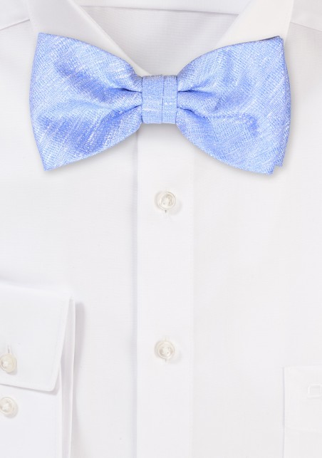 Linen Textured Bowtie in Capri Blue