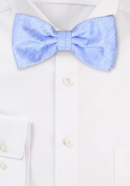 Linen Textured Bowtie in Capri Blue