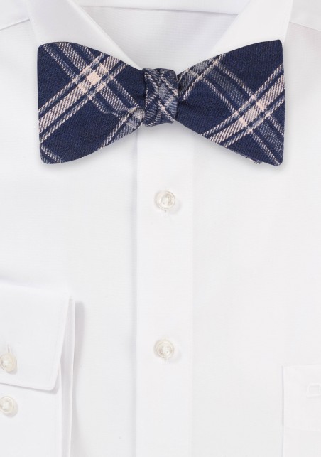 Window Pane Check Bowtie in Black and Gray