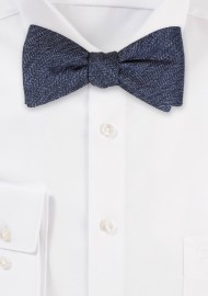 Herringbone Bowtie in Denim Blue