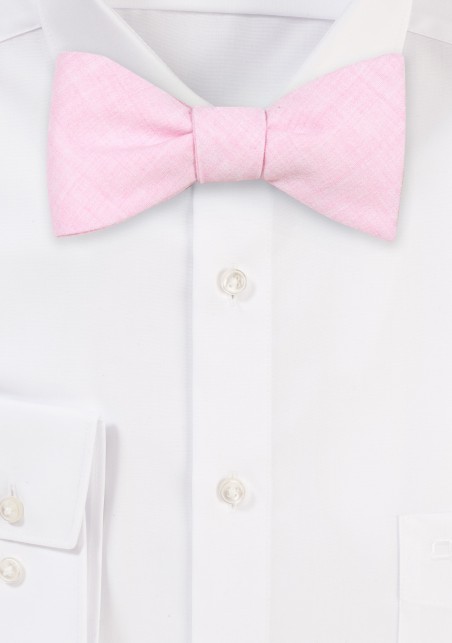 Cotton Bow Tie in Petal Pink