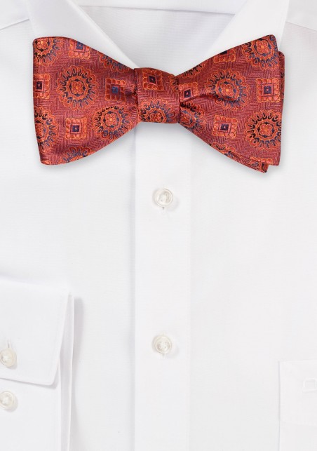 Medallion Designer Bowtie in Cinnamon