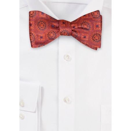 Medallion Designer Bowtie in Cinnamon