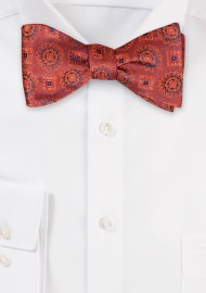 Medallion Designer Bowtie in Cinnamon