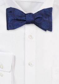 Medallion Designer Bowtie in Navy