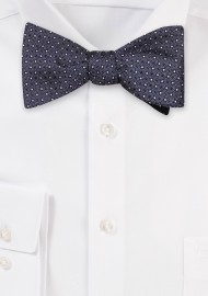 Self Tie Designer Bow Tie in Black and Silver