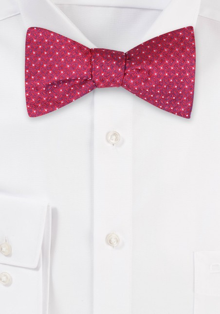 Self Tie Designer Bow Tie in Cherry