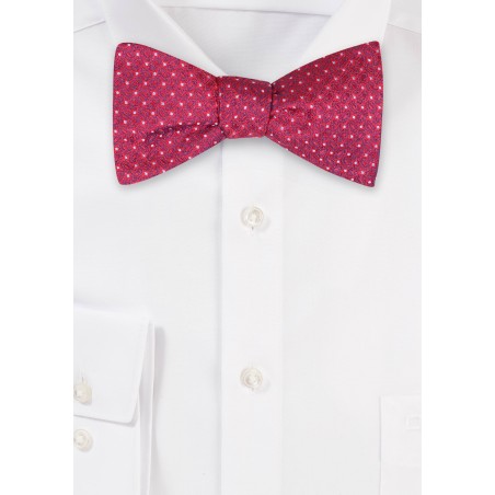 Self Tie Designer Bow Tie in Cherry