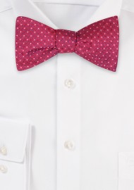Self Tie Designer Bow Tie in Cherry