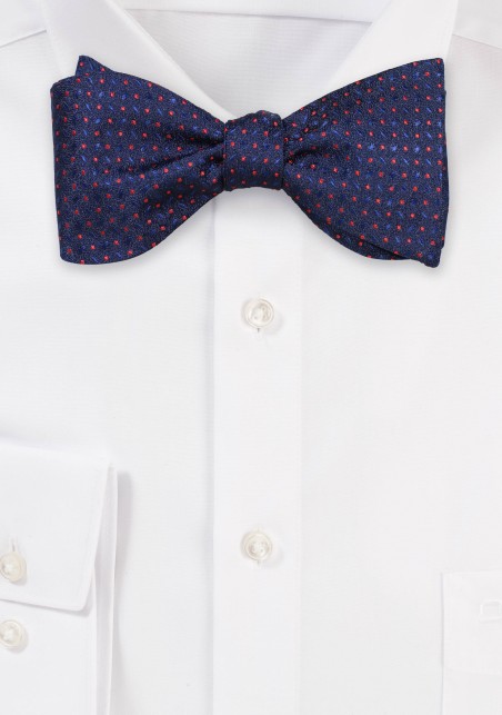 Self Tie Designer Bow Tie in Navy