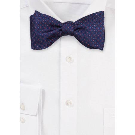 Self Tie Designer Bow Tie in Navy