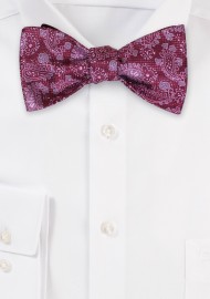 Wine Red Paisley Bowtie