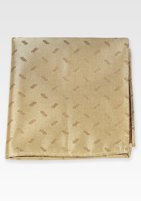 Designer Pocket Square in Butterscotch