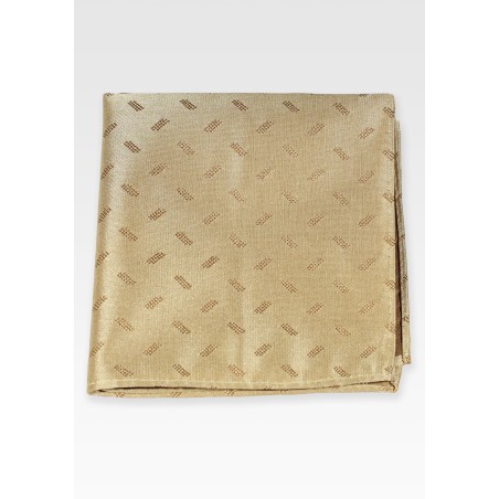 Designer Pocket Square in Butterscotch