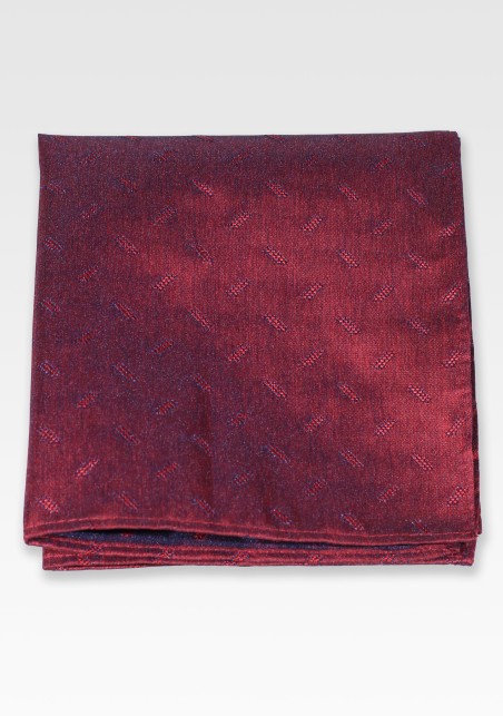 Viscose Designer Pocket Square in Cherry