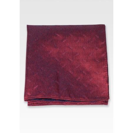 Viscose Designer Pocket Square in Cherry