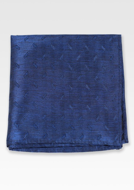 Viscose Designer Pocket Square in Twilight Blue