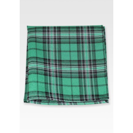 Scottish Tartan Hanky in Green