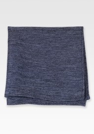 Herringbone Pocket Square in Dress Blue