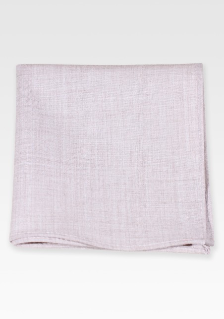 Cotton Pocket Square in Stone Gray