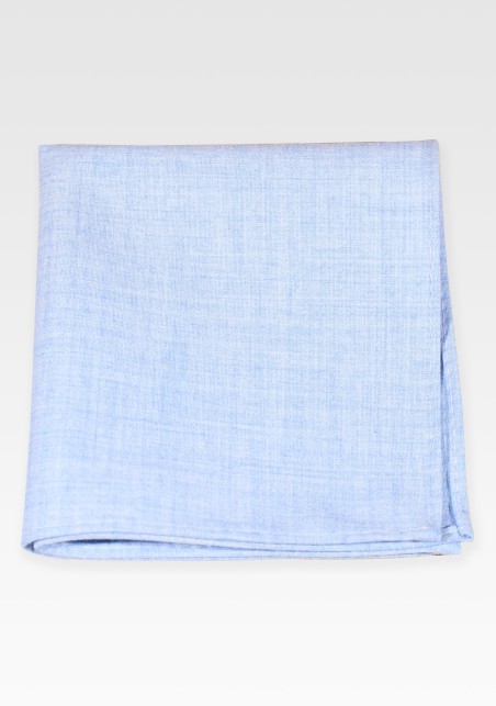 Cotton Pocket Square in Light Blue