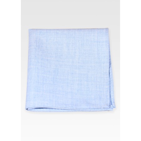 Cotton Pocket Square in Light Blue