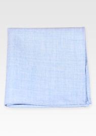 Cotton Pocket Square in Light Blue