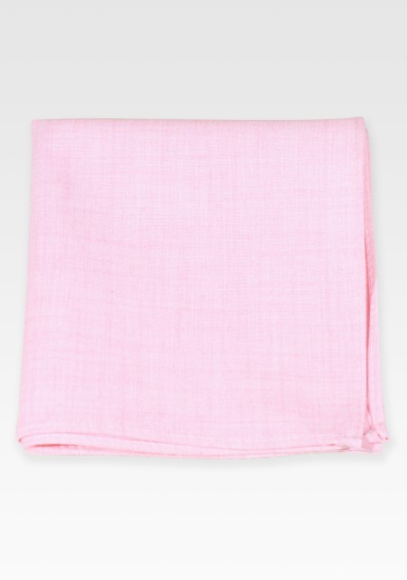 Cotton Pocket Square in Petal Pink