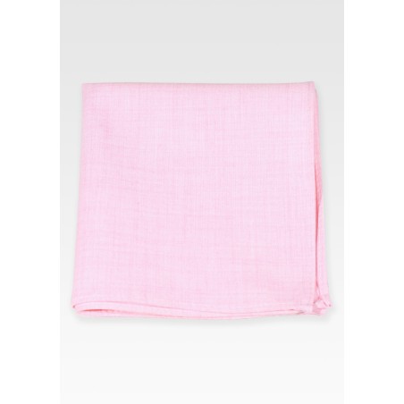 Cotton Pocket Square in Petal Pink