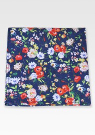 Colorful Floral Pocket Square