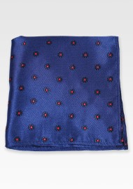 Dark Navy Floral Pocket Hanky