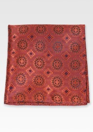Medallion Designer Hanky in Cinnamon