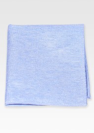 Sky Blue Linen Texture Pocket Square