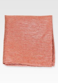 Linen Texture Pocket Square in Sundial Orange