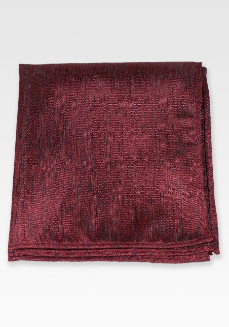 Linen Texture Pocket Square in Cabernet
