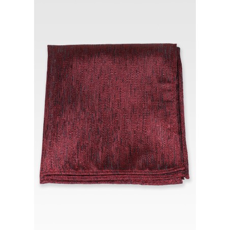 Linen Texture Pocket Square in Cabernet