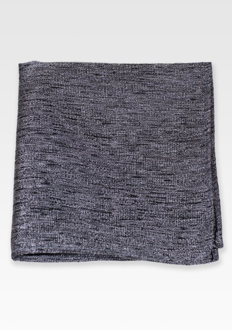 Linen Texture Hanky in Charcoal