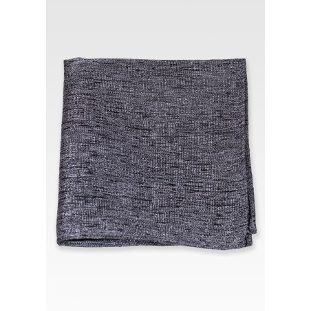 Linen Texture Hanky in Charcoal